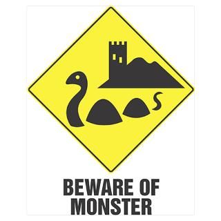 Wall Art  Posters  Beware of the Loch Ness Monster