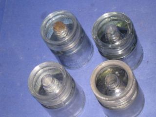 Clear Glass Armstrong Telegraph Pole Insulator Telephone 11n