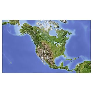 Wall Art > Posters > Relief Map of North America