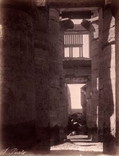 Clerestory Window Temple of Amun Karnak Nile Egypt Albumen Beato 1880s