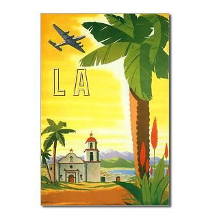 Los Angeles Travel Poster Postcards (Package of 8)
