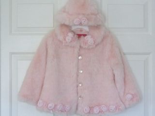 Kate Mack Fur Jacket, Coat, Matching Hat, Size 5, New Without Tag