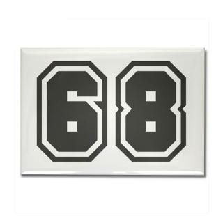 68 Gifts  68 Kitchen and Entertaining  Number 68 Rectangle Magnet
