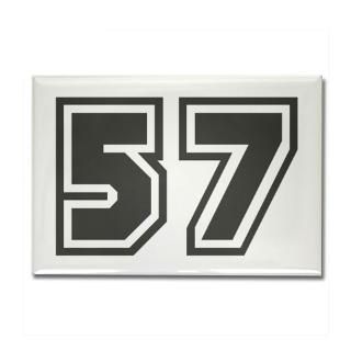 57 Gifts  57 Kitchen and Entertaining  Number 57 Rectangle Magnet