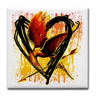 Mockingjay Reveal Your Heart Tile Coaster  The Hunger Games