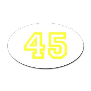 Number 45 Oval Decal for $4.25