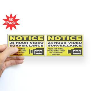 Security Camera Warning Bumper Sticker (50 pk) for $190.00