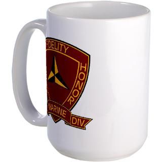 3d MarDiv Large Mug  3rd Marine Division Banner Patch  Military