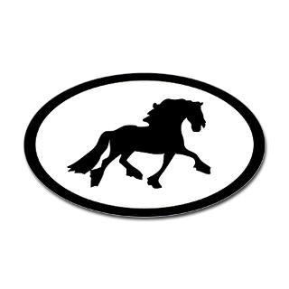 Friesian Horse Oval Sticker  Horse Breed Stickers  The