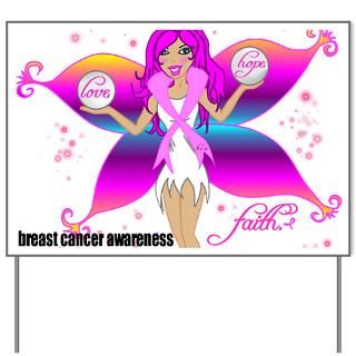 Breast Cancer Awareness Fairy Yard Sign  Breast Cancer Awareness