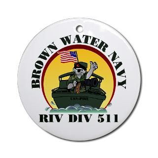 RivDiv 511 River Rats Ornament (Round)  Riv Div 511  Navy Vet