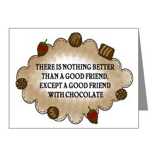 Alialley Note Cards  Friends With Chocolate Note Cards (Pk of 10