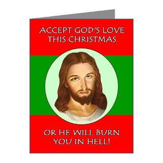 Accept Gods Love Or Else! Note Cards (Pk of 10) by landoverbaptist