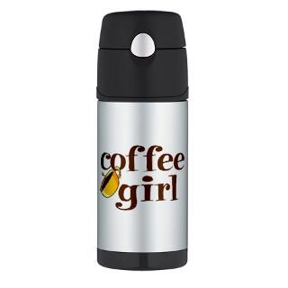  Caffeine Drinkware  Coffee Girl Pink Thermos Bottle (12 oz
