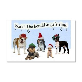 Bark The Herald Angels Sing Christmas Card by cafepets
