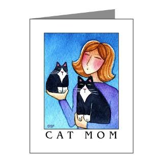 cat mom no 13 blank note cards pk of