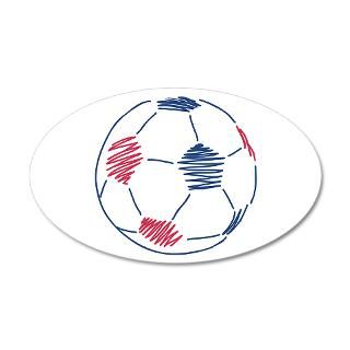 Blue Gifts  Blue Wall Decals  Red, White and Blue Soccer Ba 22x14