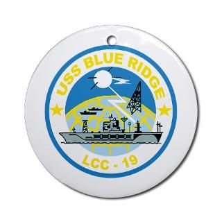 USS Blue Ridge LCC 19 Ornament (Round) for $12.50