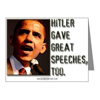 Hitler gave great speeches Note Cards (Pk of 20) by antiobamastore