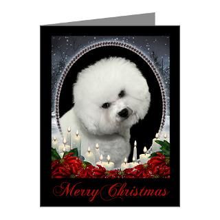 Gifts  Animal Note Cards  Small Bichon Xmas Cards (Pk of 20
