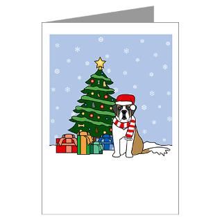 Tree Greeting Cards > St Bernard Christmas Greeting Cards (Pk of 20