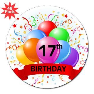 17 Year Old Birthday Party Stickers  Car Bumper Stickers, Decals