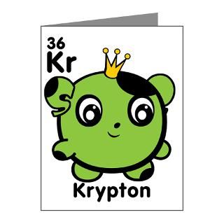  Chem Note Cards  Cute Element Krypton Note Cards (Pk of 20