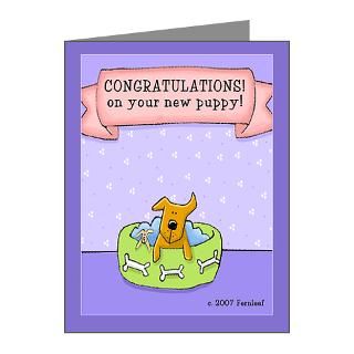 Animal Note Cards  Congratulations, New Puppy Note Cards (Pk of 20