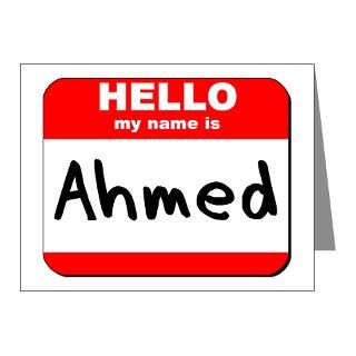  Ahmed Note Cards  Hello my name is Ahmed Note Cards (Pk of 20