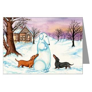 > Christmas Greeting Cards > Snow Weiner Dog Christmas Cards (20