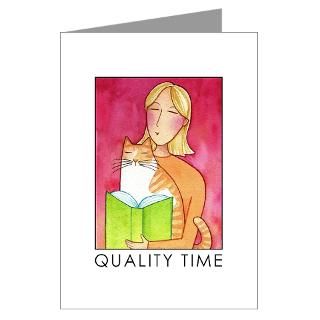 LIBRARY CAT No. 21Blank Greeting Card