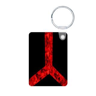 Black Red Fiery 23 Designer Aluminum Keychain for $9.50