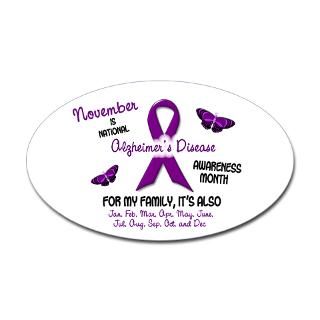 Alzheimers Awareness Month 2.2 Oval Sticker by awarenessgifts