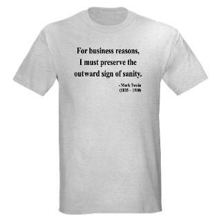 Author T shirts  Mark Twain 26 Light T Shirt