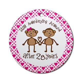 28 Years Gifts  28 Years Seasonal  28th Anniversary Love Monkeys