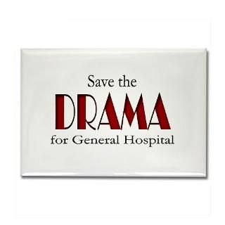 Drama on General Hospital Rectangle Magnet