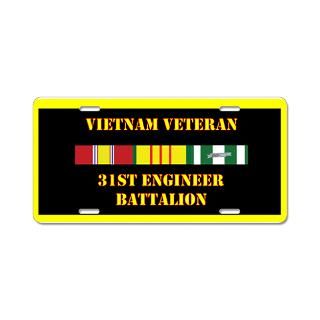 31st Engineer Battalion Aluminum License Plate by MilitaryRibbons