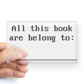 This Book Belongs Stickers  Car Bumper Stickers, Decals