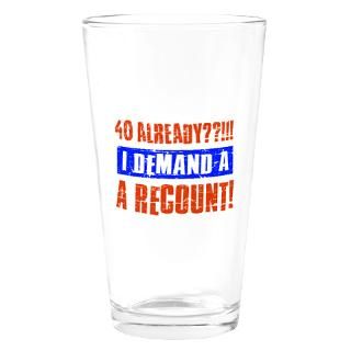 40th birthday design Drinking Glass for $16.00