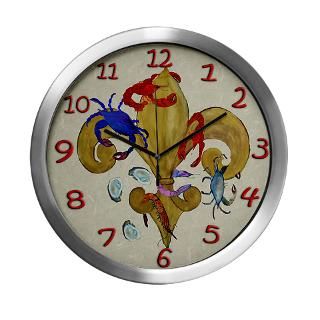 Cajun Fleur de lis Modern Wall Clock for $42.50