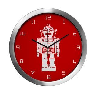 Red Robot Modern Wall Clock for $42.50