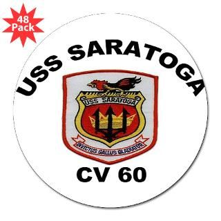 USS Saratoga CV 60 3 Lapel Sticker (48 pk) for $30.00