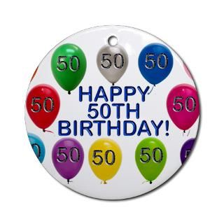 50 Gifts > 50 Home Decor > Happy 50th Birthday Ornament (Round)