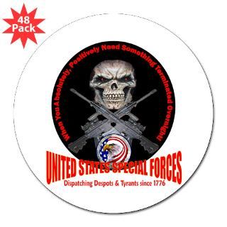 Military Special Forces 3 Lapel Sticker (48 for $30.00