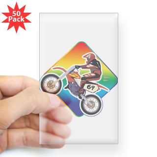 Dirtbike Rider Rectangle Sticker 50 pk) for $150.00