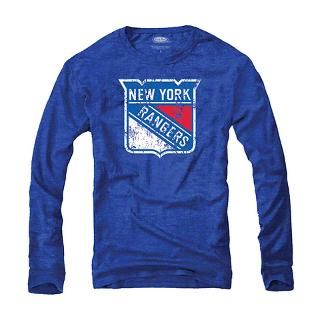 New York Rangers Royal Blue Majestic Threads Long Sleeve Tri Blend T