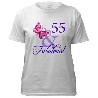 55 And Fabulous Birthday Womens T Shirt for