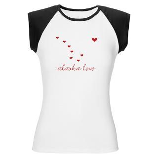 Alaska Love Womens Cap Sleeve T Shirt
