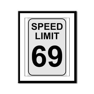 Speed Limit 69 Framed Panel Print