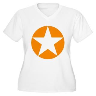orange disc star women s plus size v neck t shirt $ 27 77